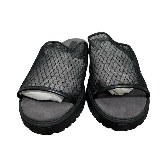 Lori Goldstein Collection Mesh Fishnet Slip On Sandals Womens US 10 Black NIB - Picture 6 of 8